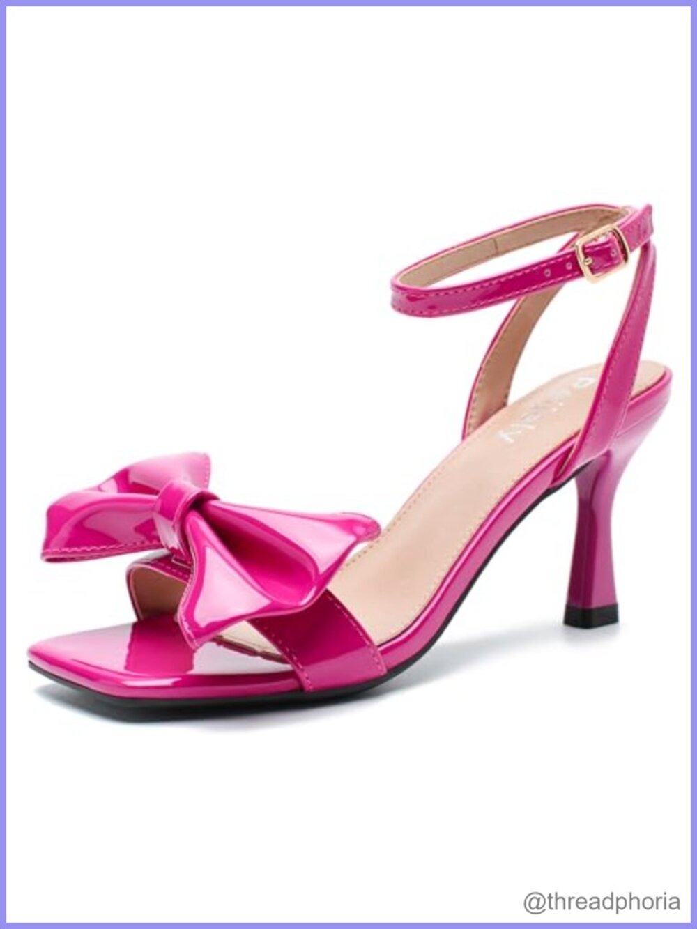 Kitten Heel Sandals Bow Square Open Toe Ankle Strap Wedding Party Shoes
